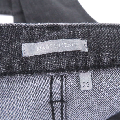 Dior Homme Cotton Logo Leather Patch Pants Jeans Gray 29 — view 6