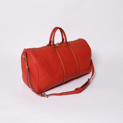 Louis Vuitton Monogram Empreinte Keepall Bandouliere — view 3