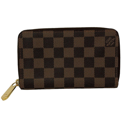 Louis Vuitton Bifold Wallet Damier Zippy Compact Ebene Zip Around