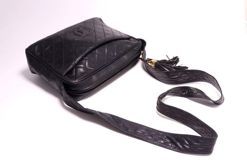 Chanel Quilted Fringe Leather Shoulder Bag — view 6