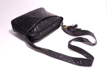 Chanel Quilted Fringe Leather Shoulder Bag — view 6