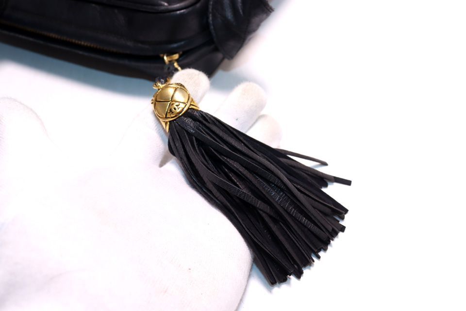 Chanel Quilted Fringe Leather Shoulder Bag — view 8