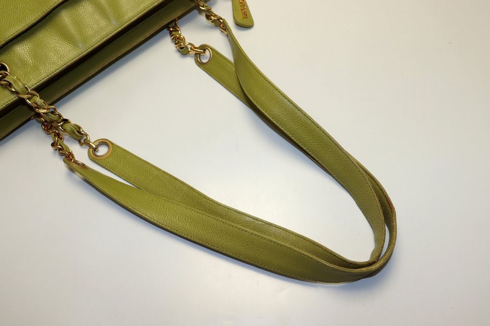 Chanel Caviar Leather Quilted Triple Coco Chain Tote — view 6