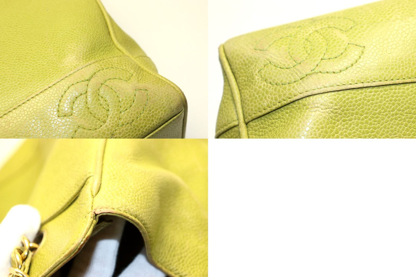 Chanel Caviar Leather Quilted Triple Coco Chain Tote — view 9