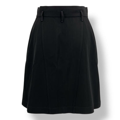 Chanel Coco Button Wool Skirt Black — view 2