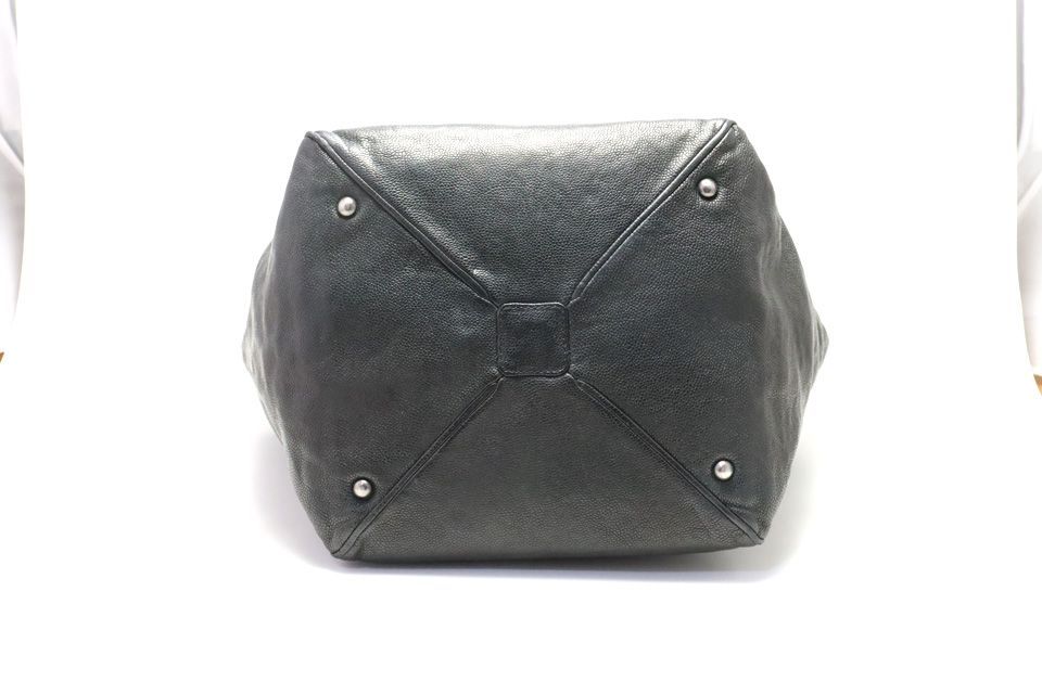 Chanel Quilted Caviar Leather Chain Tote — view 3
