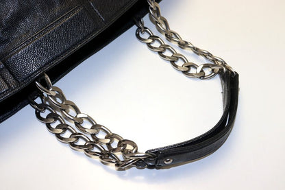 Chanel Quilted Caviar Leather Chain Tote — view 6