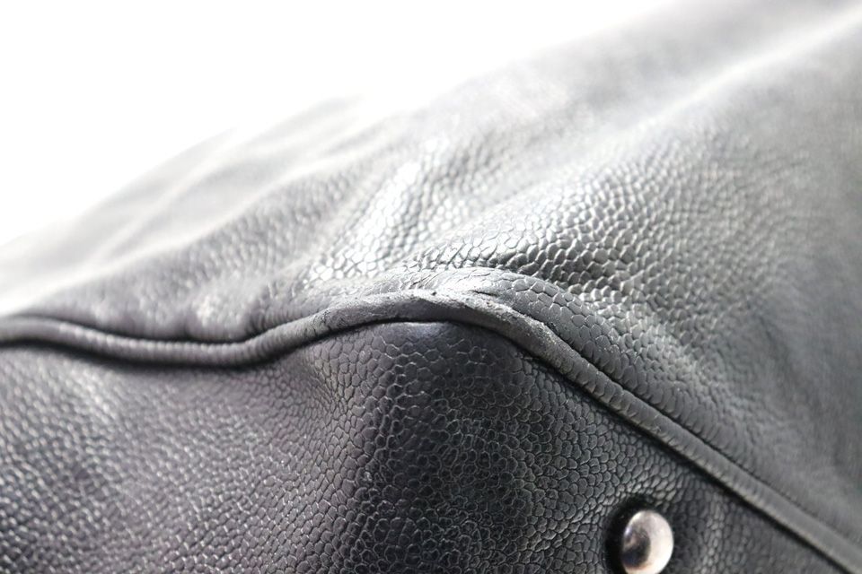 Chanel Quilted Caviar Leather Chain Tote — view 8