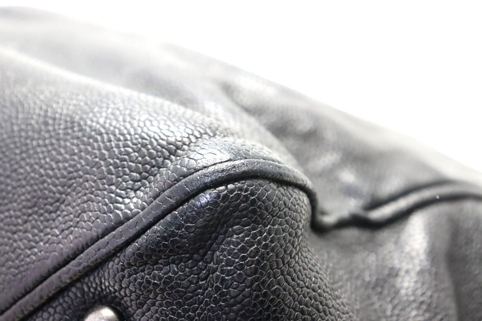 Chanel Quilted Caviar Leather Chain Tote — view 9