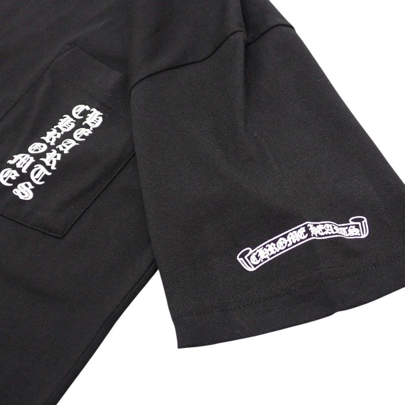 Chrome Hearts Scroll Logo T-Shirt S Short Sleeve Tokyo Limited Cotton Black Top — view 8