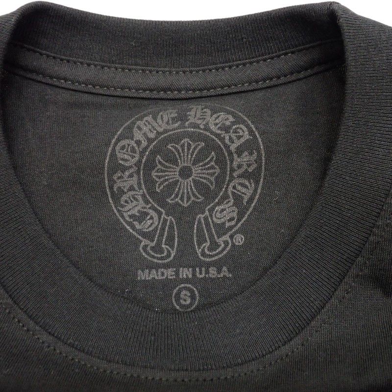 Chrome Hearts Scroll Logo T-Shirt S Short Sleeve Tokyo Limited Cotton Black Top — view 5