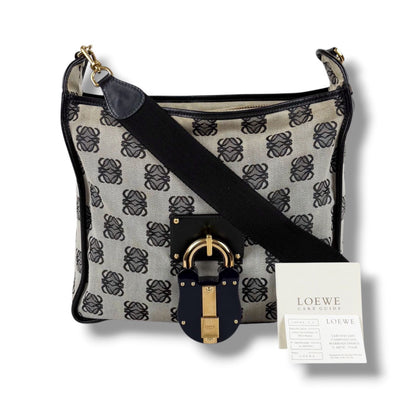 Loewe Bolso Repeat Anagram Logo Shoulder Bag Cross Navy