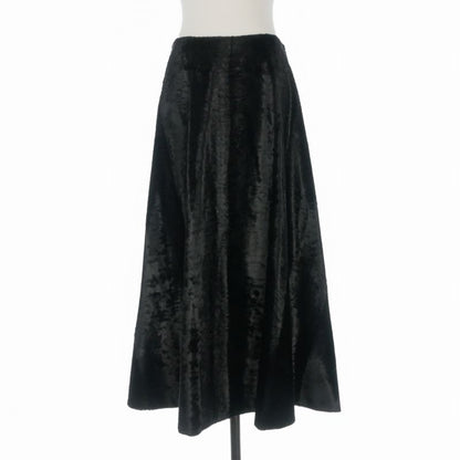 Max Mara S 'S Faux Fur Long Skirt 40 Black