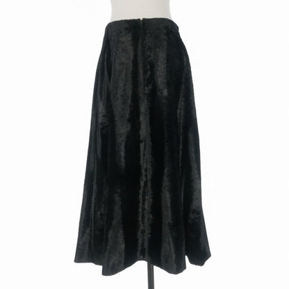 Max Mara S 'S Faux Fur Long Skirt 40 Black — view 2