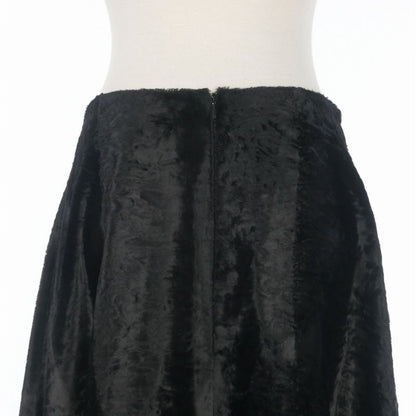 Max Mara S 'S Faux Fur Long Skirt 40 Black — view 5