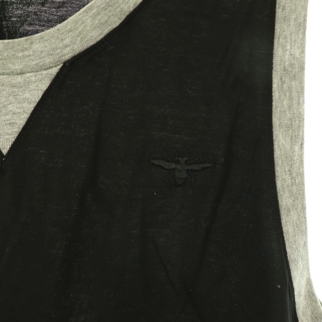 Dior Homme Water Tank Top Sleeveless Top Bee 48 Black Gray DO — view 4