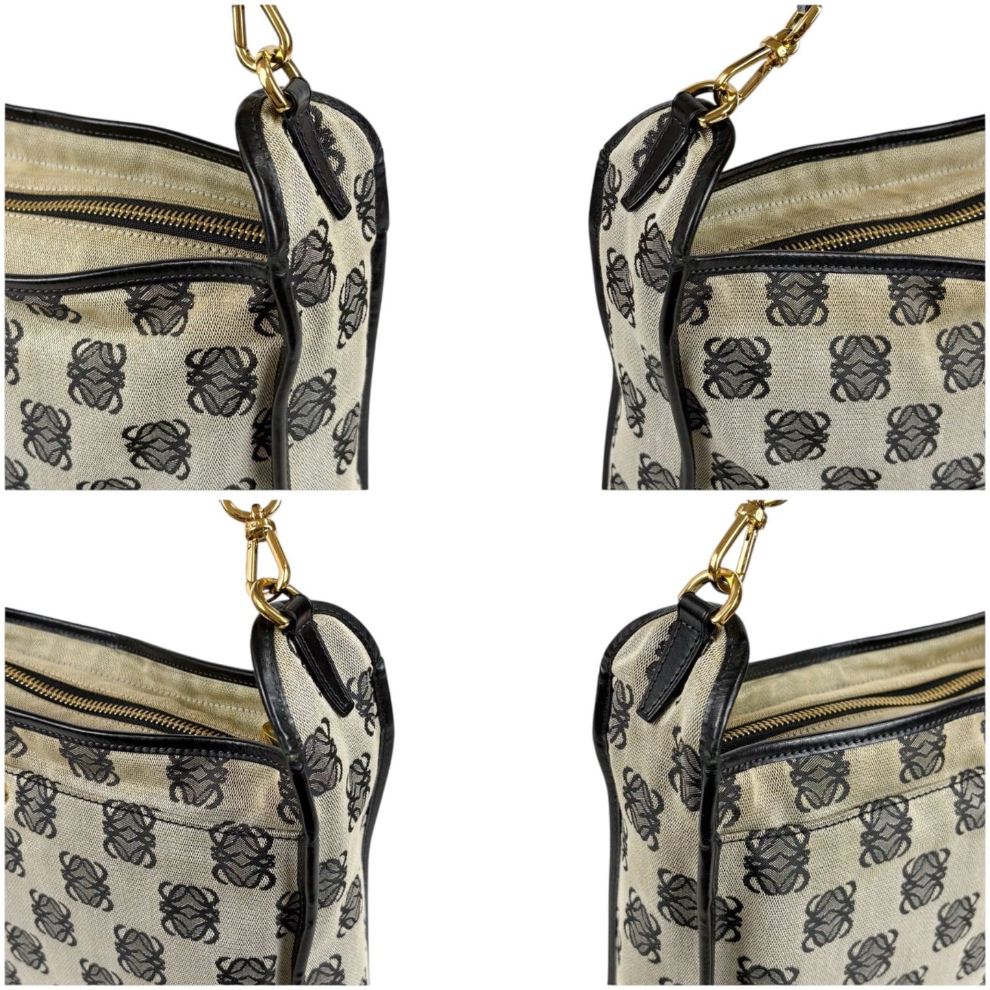 Loewe Bolso Repeat Anagram Logo Shoulder Bag Cross Navy — view 6