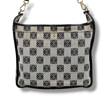 Loewe Bolso Repeat Anagram Logo Shoulder Bag Cross Navy — view 4