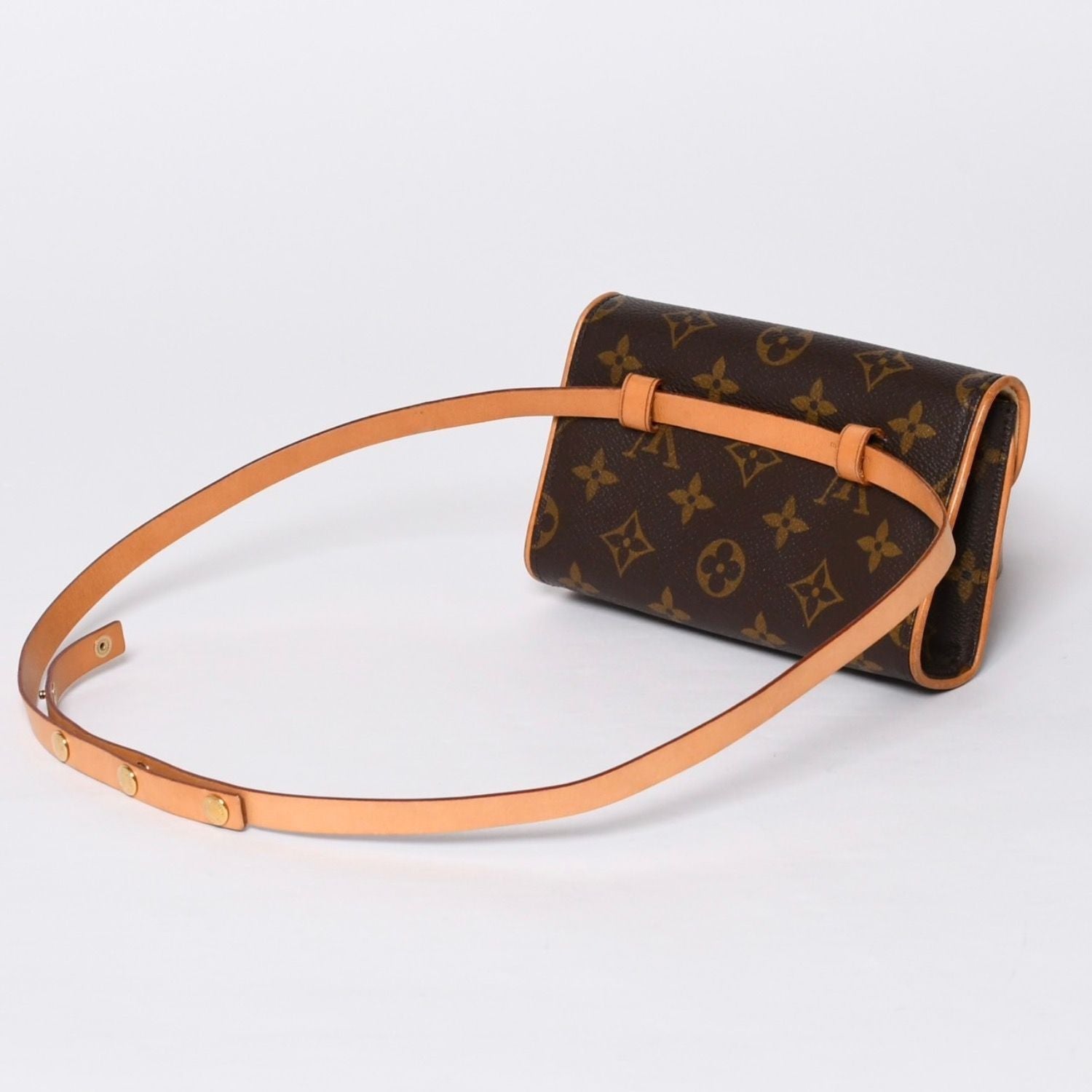Louis Vuitton Waist Shoulder Bag Monogram Pochette Florentine Brown — view 2