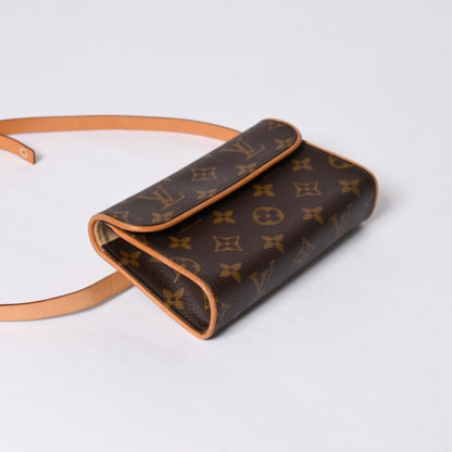 Louis Vuitton Waist Shoulder Bag Monogram Pochette Florentine Brown — view 4