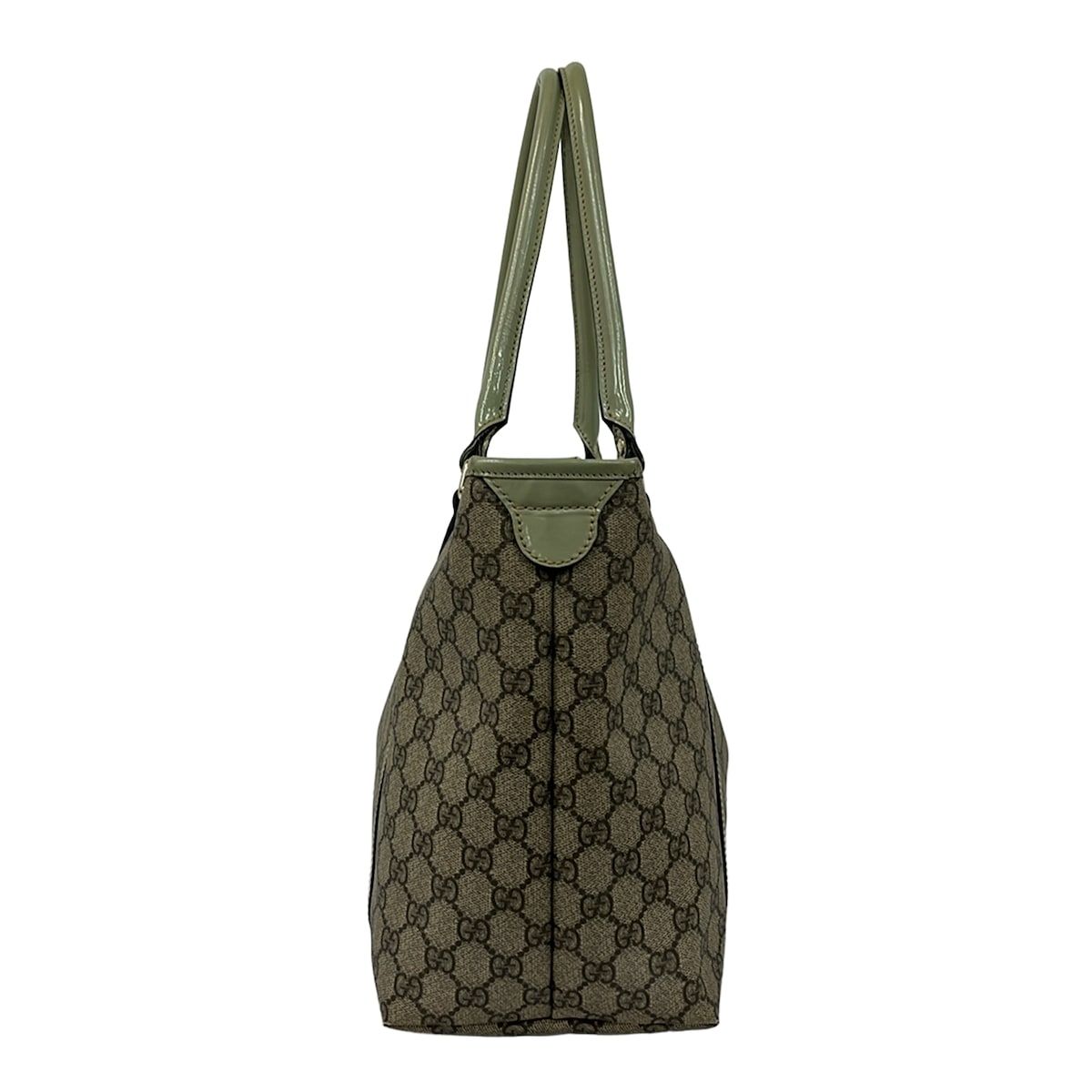 Gucci Tote GG Plus Supreme Beige Dark Brown Khaki Leather — view 4