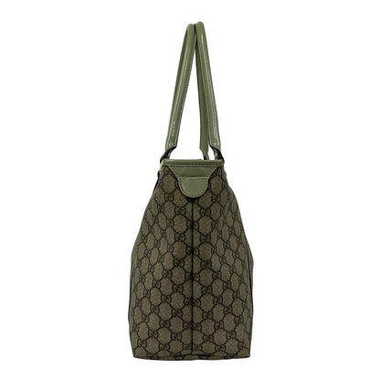 Gucci Tote GG Plus Supreme Beige Dark Brown Khaki Leather — view 4