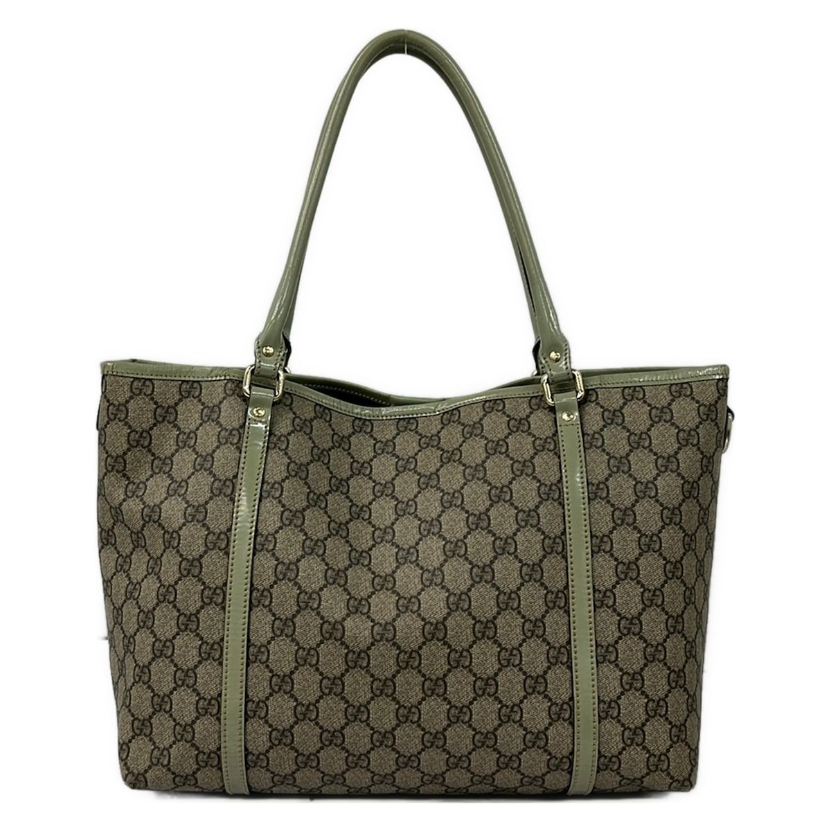 Gucci Tote GG Plus Supreme Beige Dark Brown Khaki Leather — view 3