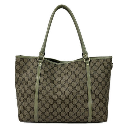Gucci Tote GG Plus Supreme Beige Dark Brown Khaki Leather — view 3