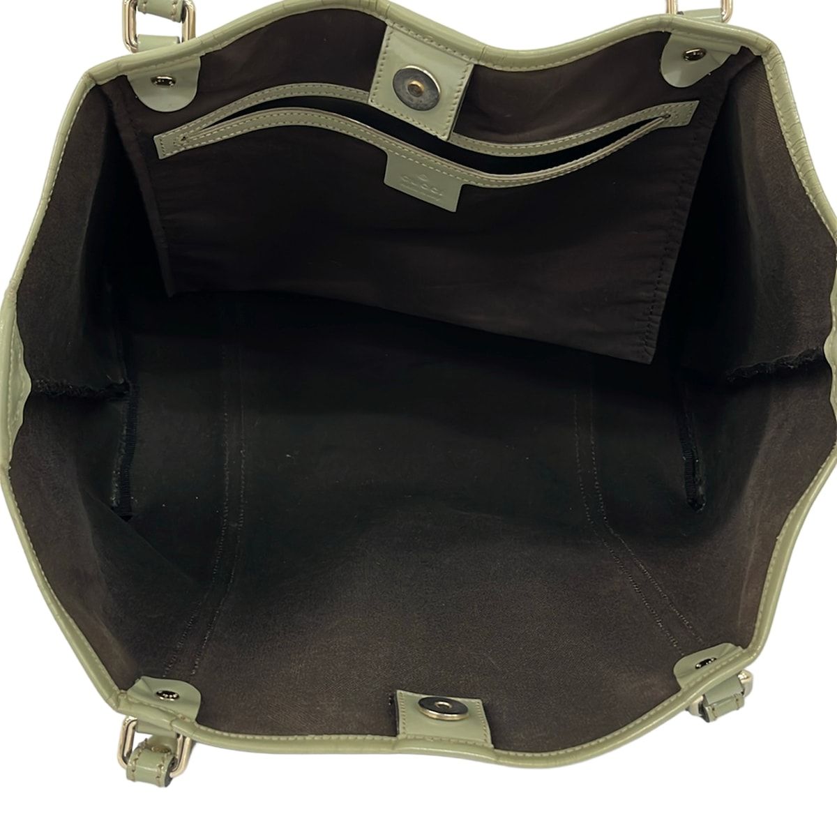 Gucci Tote GG Plus Supreme Beige Dark Brown Khaki Leather — view 7