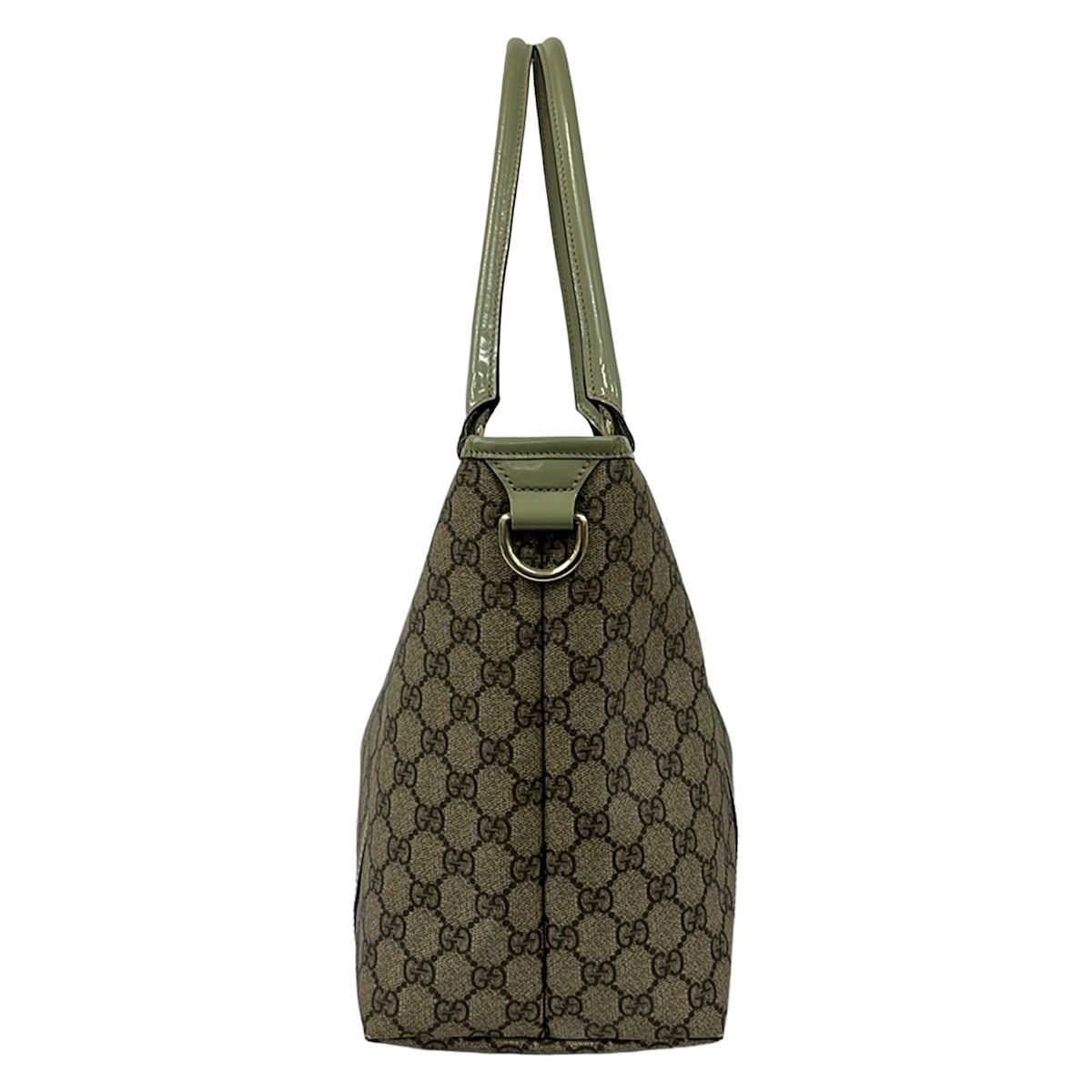 Gucci Tote GG Plus Supreme Beige Dark Brown Khaki Leather — view 2