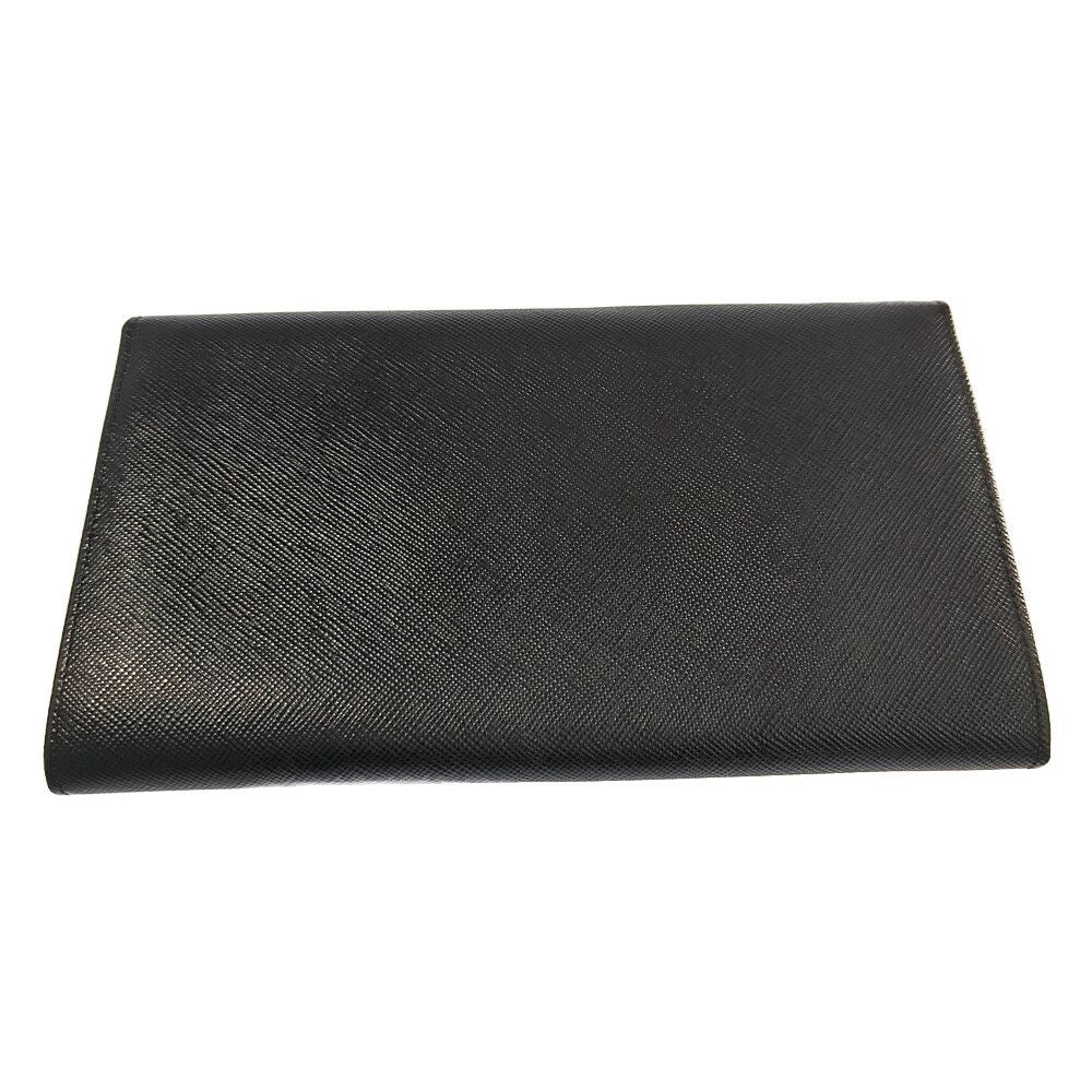 Prada Saffiano Leather Wallet Black a