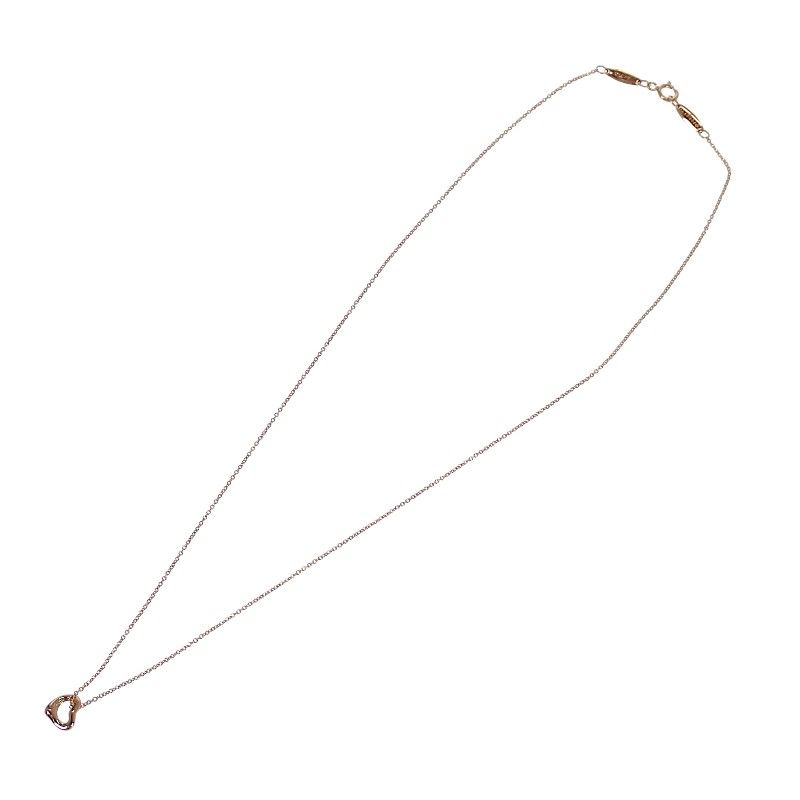 Tiffany & Co Elsa Peretti Open Heart Pendant Necklace 18k Gold — view 4
