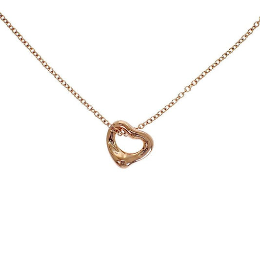 Tiffany & Co Elsa Peretti Open Heart Pendant Necklace 18k Gold