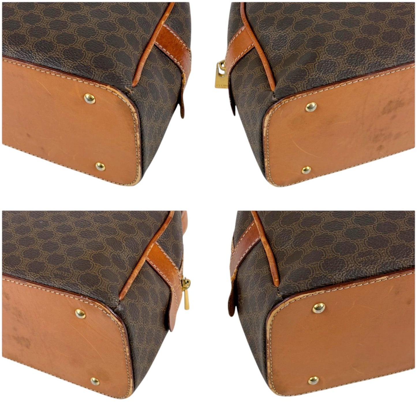 Celine Macadam Pattern Handbag Mini Tote Dome — view 5