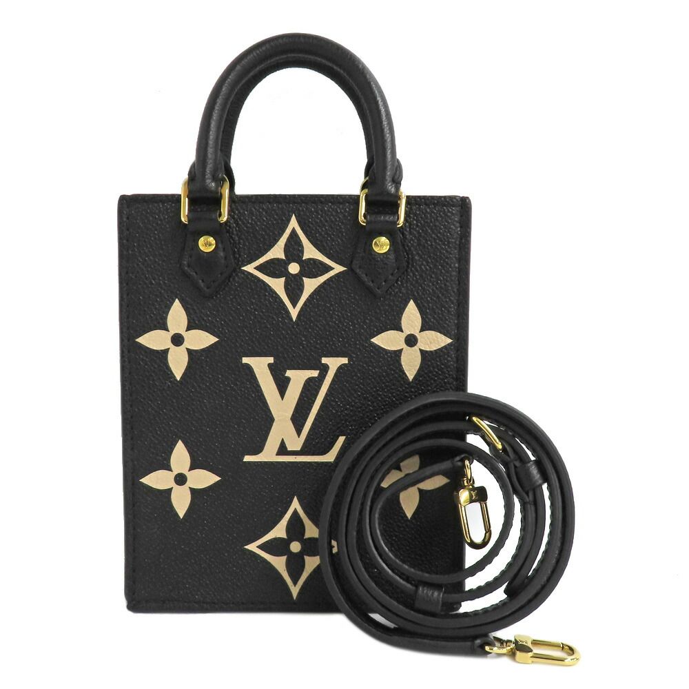 Louis Vuitton Monogram Empreinte Petite Sac Plat Black Mini Shoulder Bag