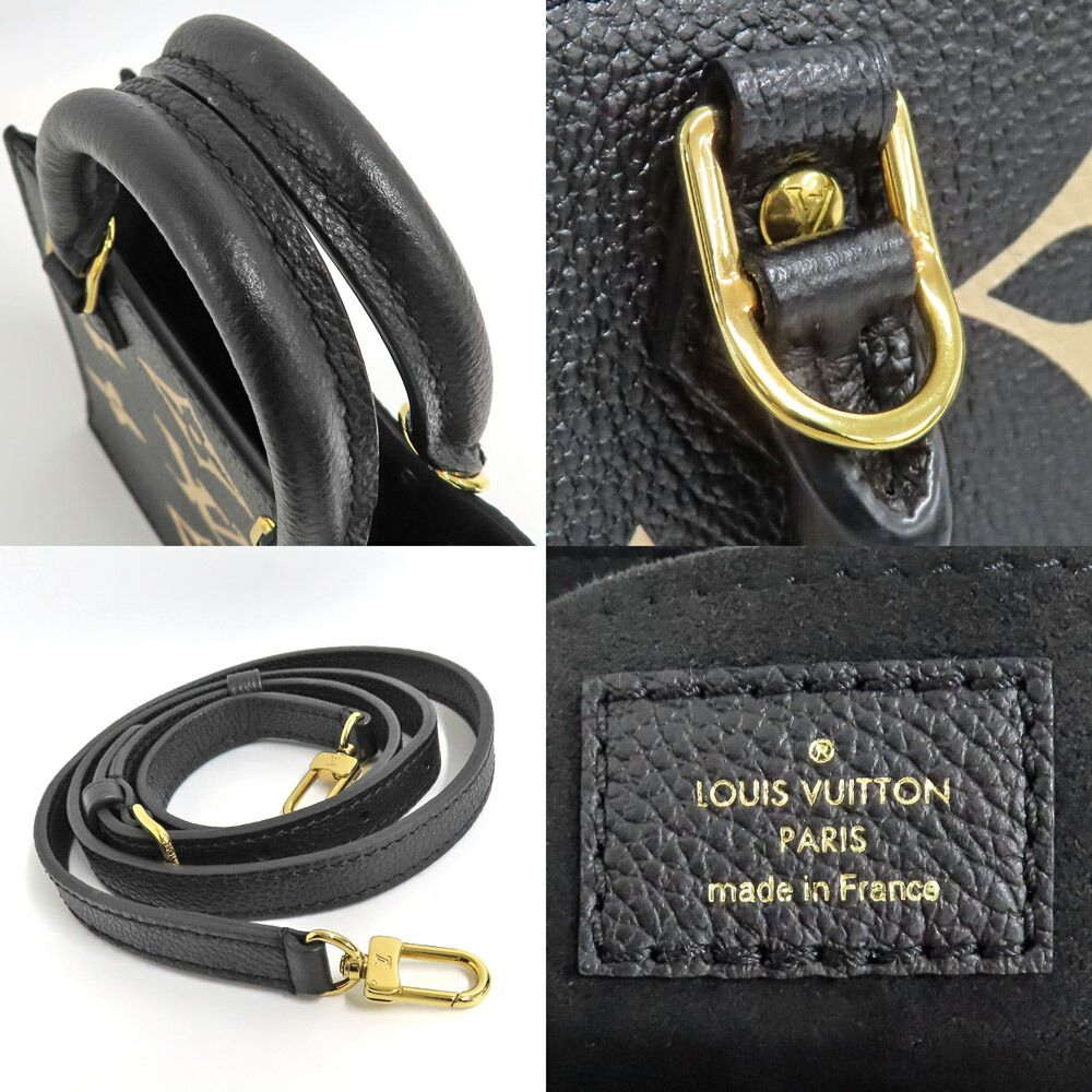 Louis Vuitton Monogram Empreinte Petite Sac Plat Black Mini Shoulder Bag — view 9