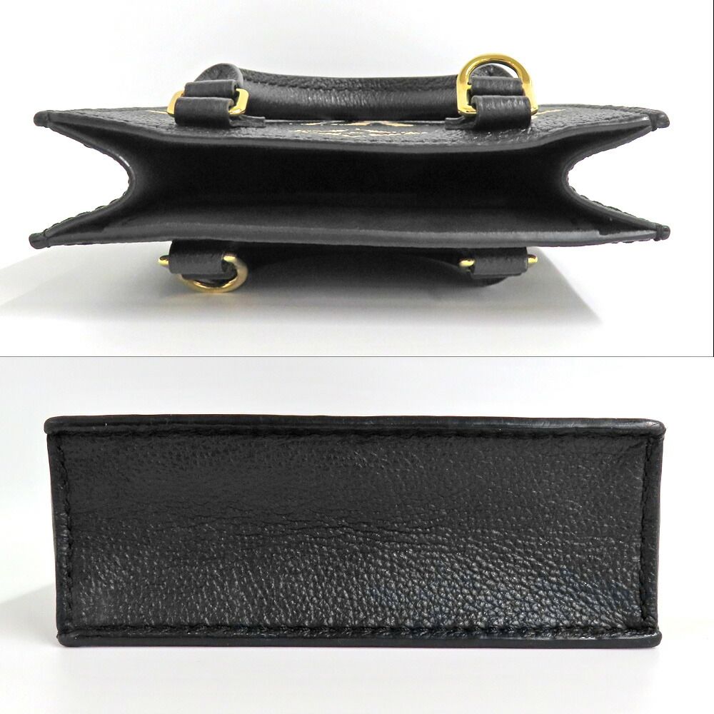 Louis Vuitton Monogram Empreinte Petite Sac Plat Black Mini Shoulder Bag — view 4