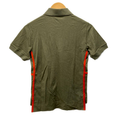 Hermes Short Sleeve Polo Shirt XS Khaki Orange Series Button — view 2