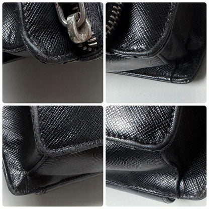 Prada Saffiano Business Briefcase Black — view 7