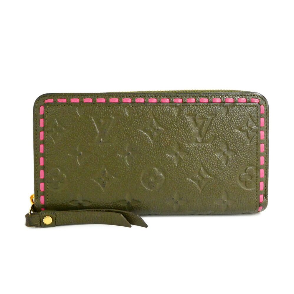Louis Vuitton Zippy Wallet Monogram Empreinte Khaki Green Zip Around