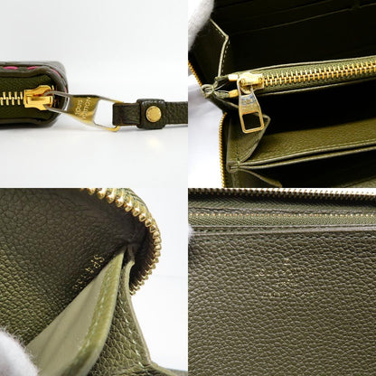 Louis Vuitton Zippy Wallet Monogram Empreinte Khaki Green Zip Around — view 8