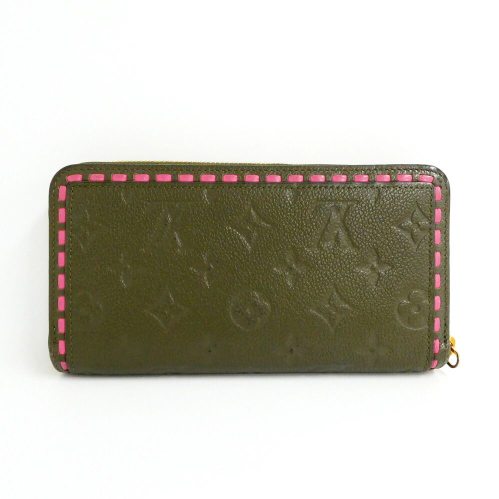 Louis Vuitton Zippy Wallet Monogram Empreinte Khaki Green Zip Around — view 2