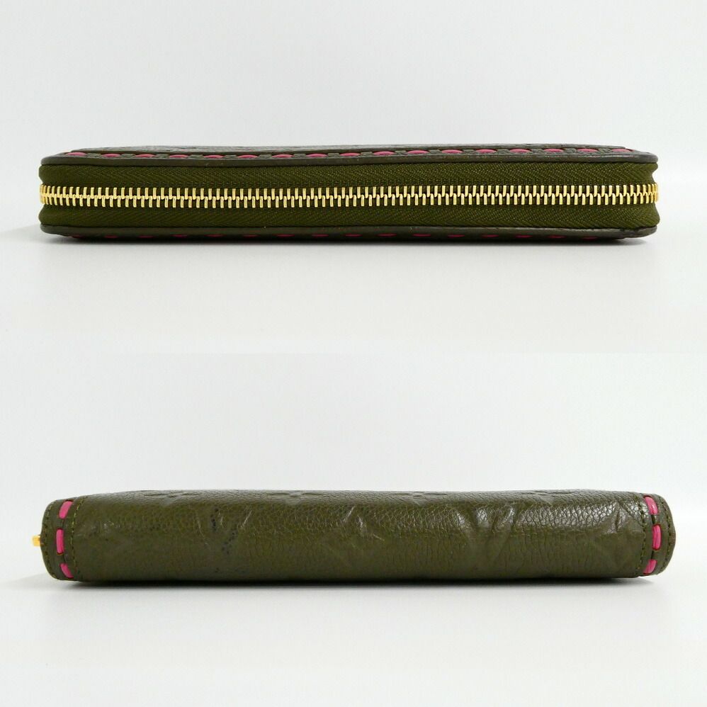 Louis Vuitton Zippy Wallet Monogram Empreinte Khaki Green Zip Around — view 3