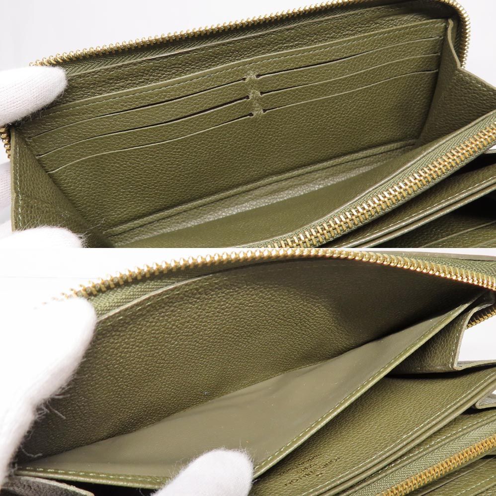 Louis Vuitton Zippy Wallet Monogram Empreinte Khaki Green Zip Around — view 6