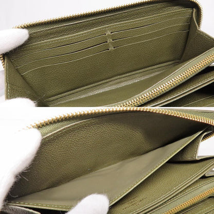 Louis Vuitton Zippy Wallet Monogram Empreinte Khaki Green Zip Around — view 6