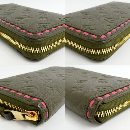 Louis Vuitton Zippy Wallet Monogram Empreinte Khaki Green Zip Around — view 9