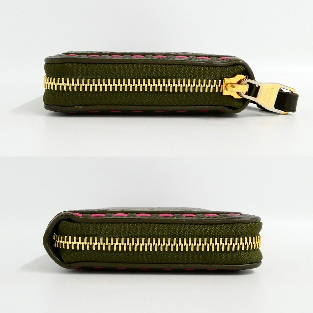 Louis Vuitton Zippy Wallet Monogram Empreinte Khaki Green Zip Around — view 4