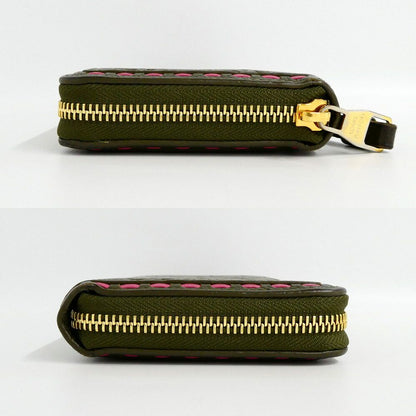 Louis Vuitton Zippy Wallet Monogram Empreinte Khaki Green Zip Around — view 4