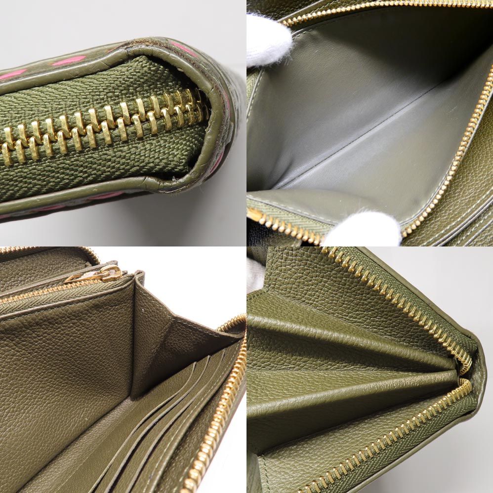 Louis Vuitton Zippy Wallet Monogram Empreinte Khaki Green Zip Around — view 7