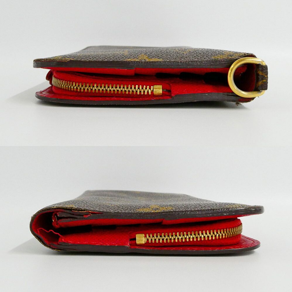 Louis Vuitton Portefeuille Unsolid Monogram Bifold Wallet Rouge Brown — view 4